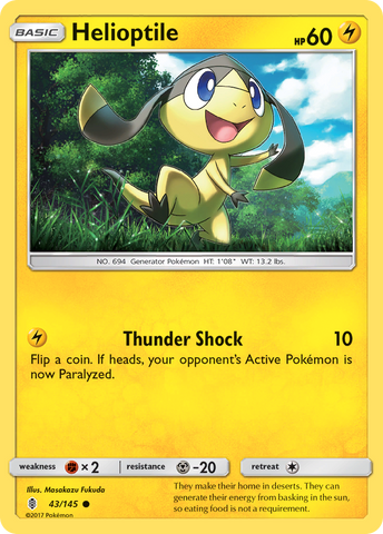 Helioptile (43/145) [Sun & Moon: Guardians Rising] Pokémon