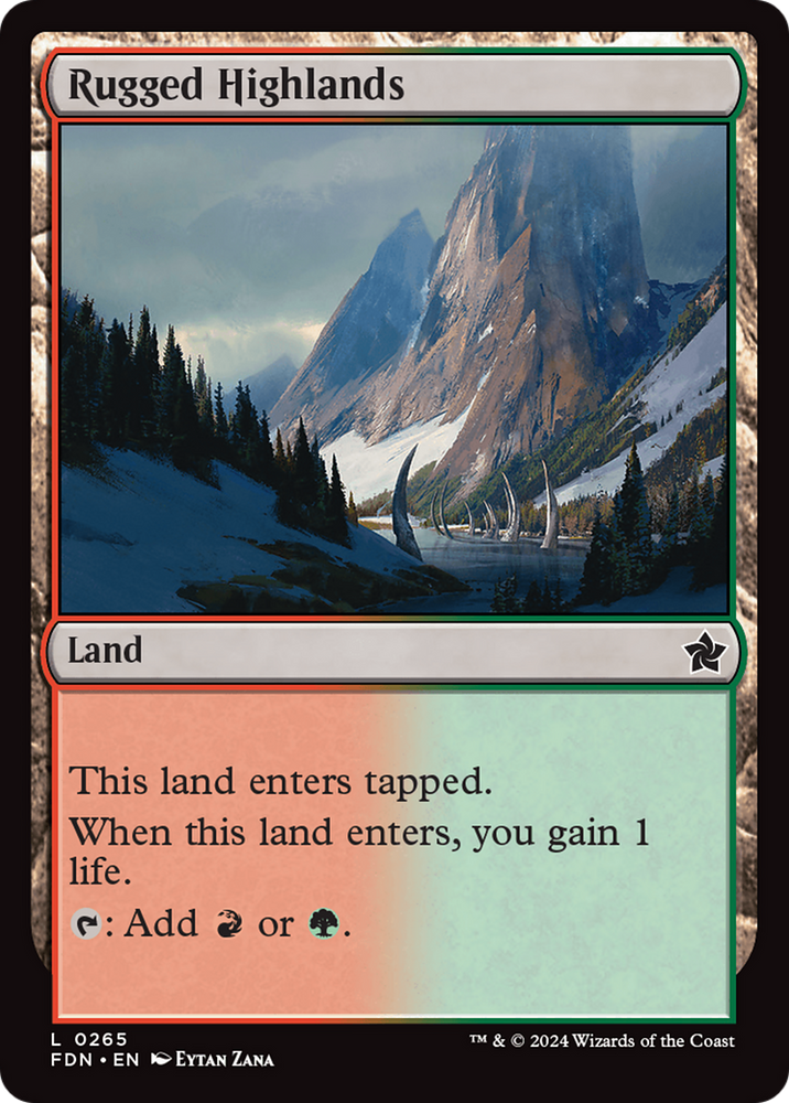 Rugged Highlands [Foundations] Magic: The Gathering