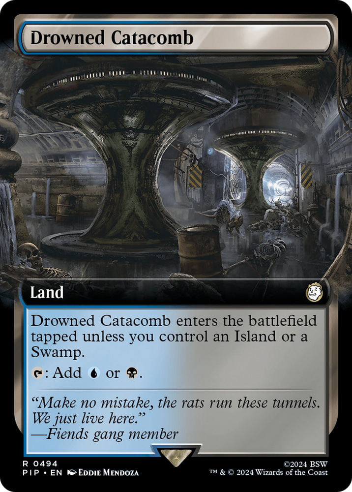 Drowned Catacomb (Extended Art) [Fallout] Magic: The Gathering