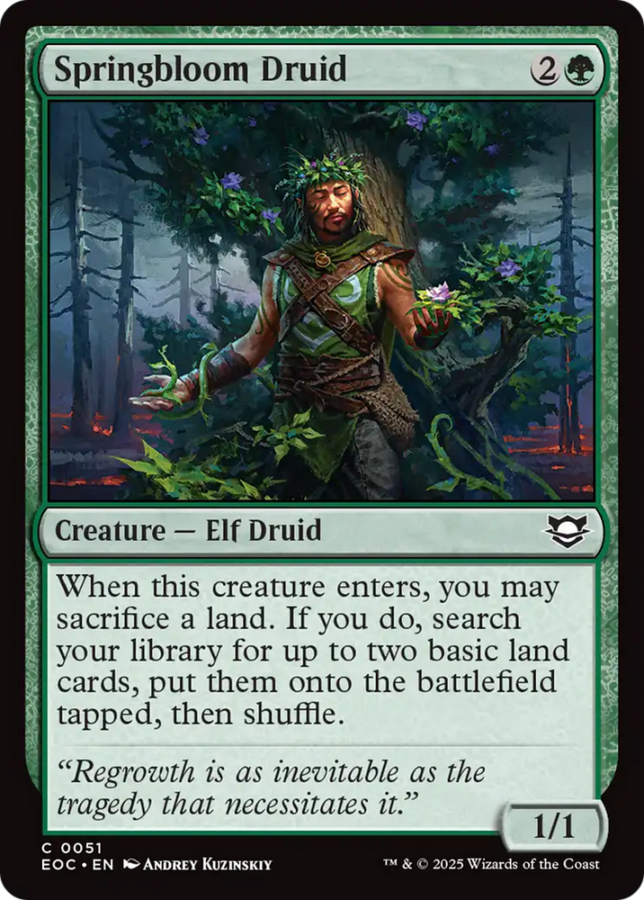 Springbloom Druid [Edge of Eternities Commander] Magic: The Gathering