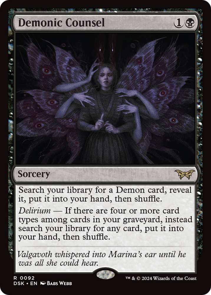 Demonic Counsel [Duskmourn: House of Horror] Magic: The Gathering