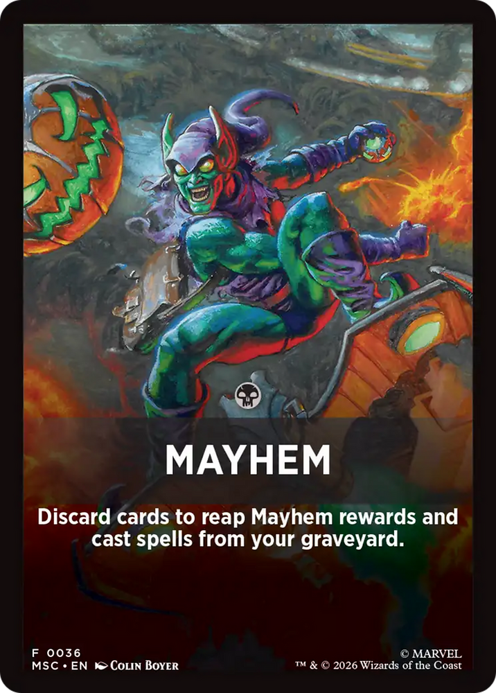 Mayhem Theme Card [Marvel Super Heroes Commander] Magic: The Gathering