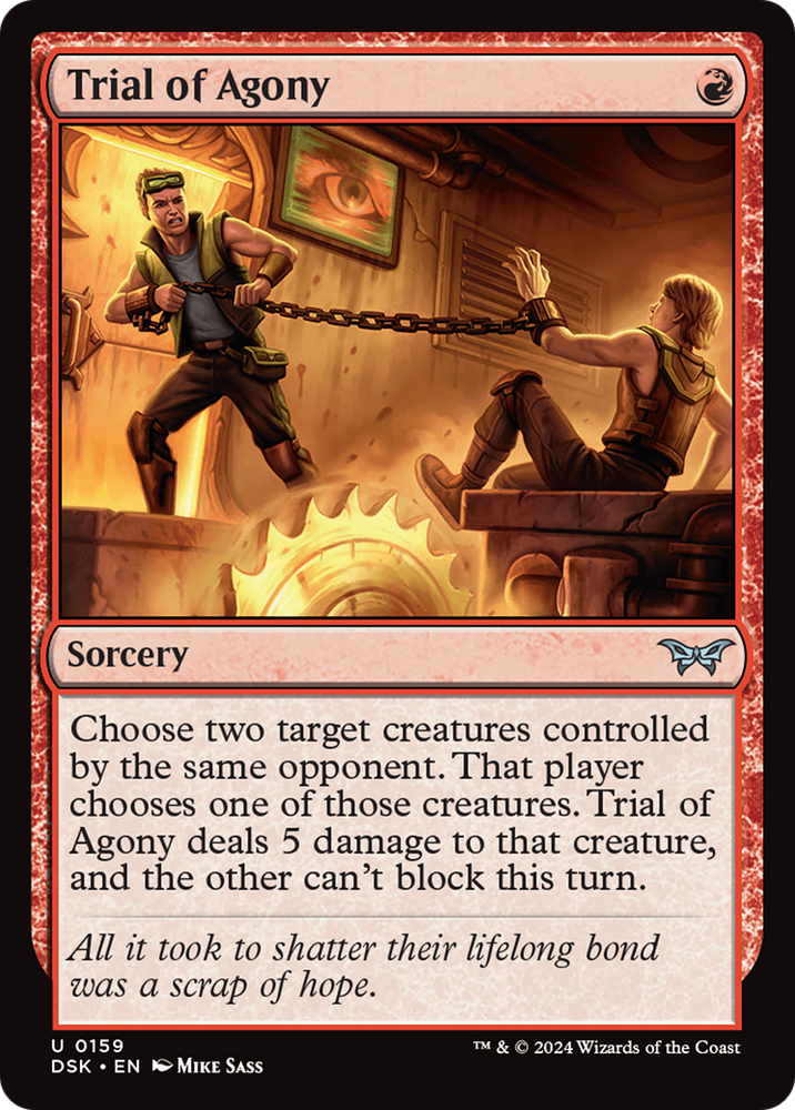 Trial of Agony [Duskmourn: House of Horror] Magic: The Gathering