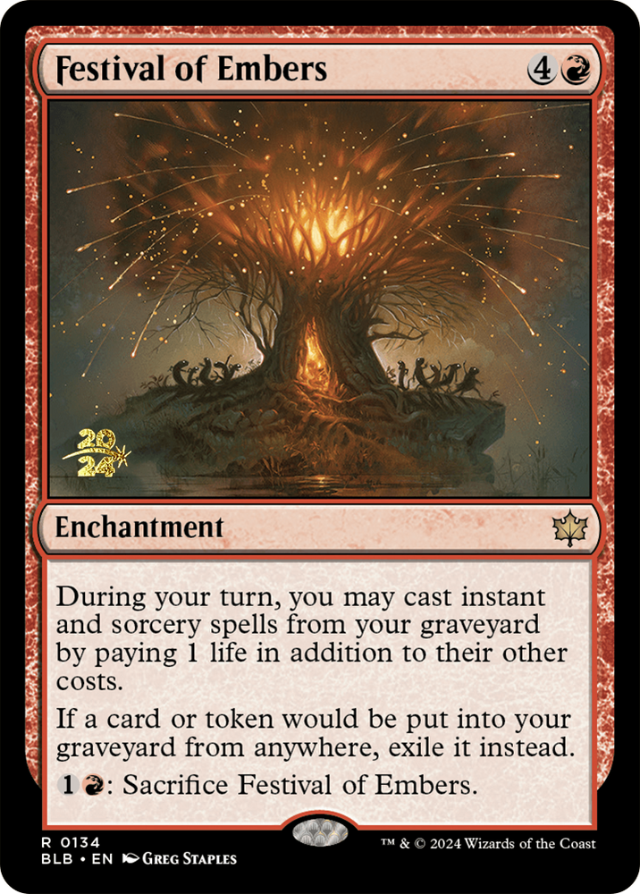 Festival of Embers [Bloomburrow Prerelease Promos] Magic: The Gathering