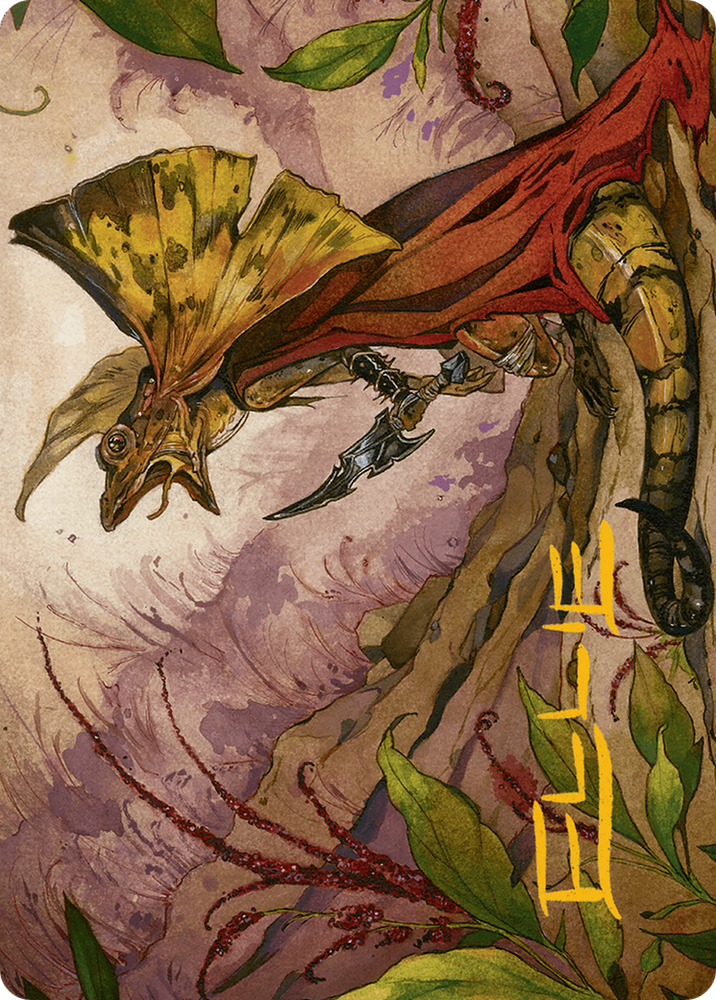 Hired Claw Art Card (Gold-Stamped Signature) [Bloomburrow Art Series] Magic: The Gathering
