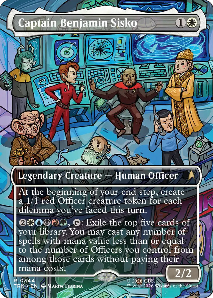 Captain Benjamin Sisko (Borderless) [Star Trek] Magic: The Gathering