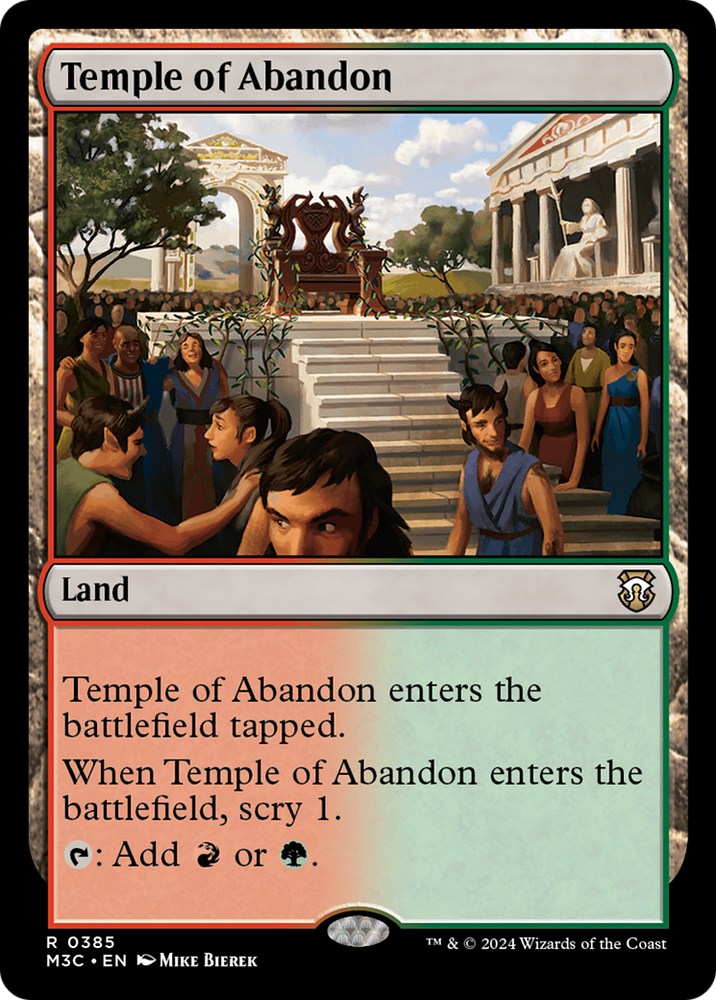 Temple of Abandon (Ripple Foil) [Modern Horizons 3 Commander] Magic: The Gathering