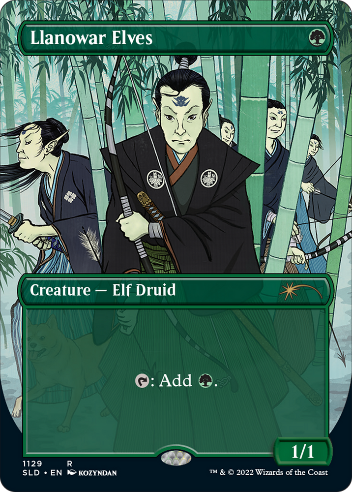 Llanowar Elves (Borderless) [Secret Lair Drop Series] Magic: The Gathering