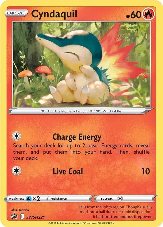 Cyndaquil (SWSH221) (Cosmos Holo) [Sword & Shield: Black Star Promos] Pokémon