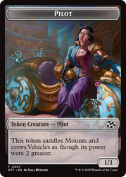 Treasure // Pilot Double-Sided Token [Aetherdrift Tokens] Magic: The Gathering