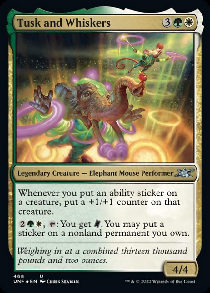 Tusk and Whiskers (Galaxy Foil) [Unfinity] Magic: The Gathering