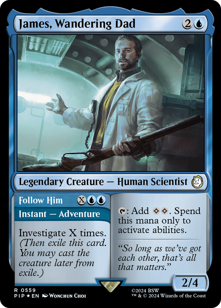 James, Wandering Dad // Follow Him (Surge Foil) [Fallout] Magic: The Gathering