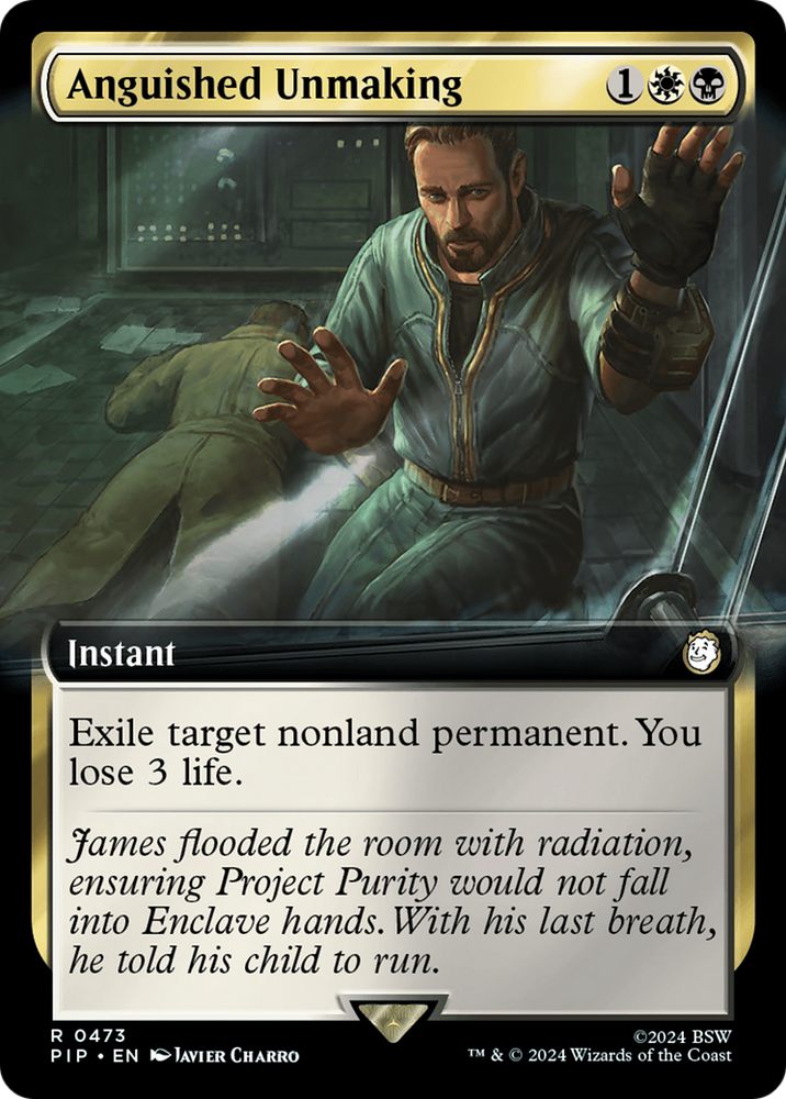 Anguished Unmaking (Extended Art) [Fallout] Magic: The Gathering