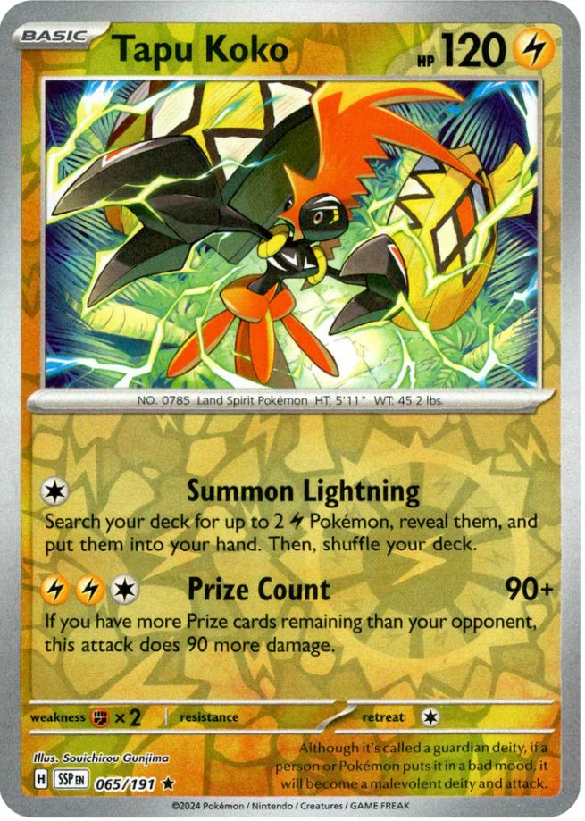 Tapu Koko (065/191) [Scarlet & Violet: Surging Sparks] Pokémon