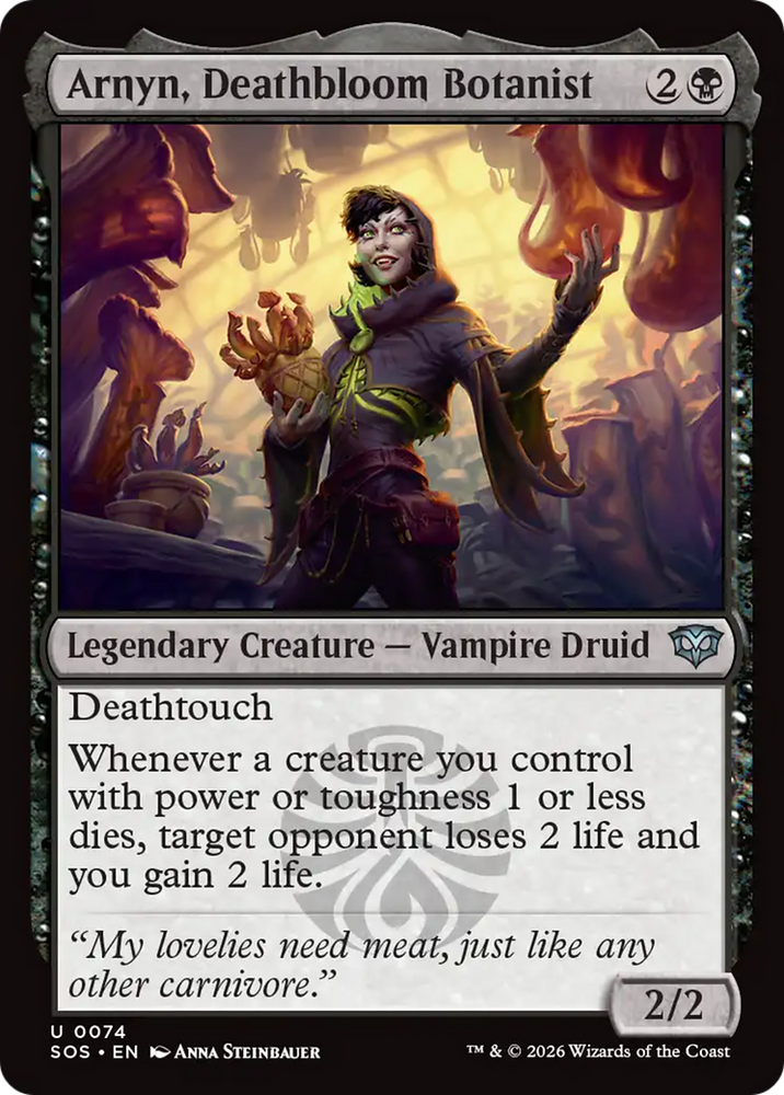 Arnyn, Deathbloom Botanist [Secrets of Strixhaven] Magic: The Gathering