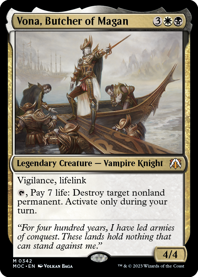 Vona, Butcher of Magan [March of the Machine Commander] Magic: The Gathering