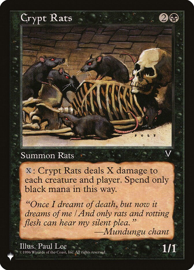 Crypt Rats [The List] Magic: The Gathering