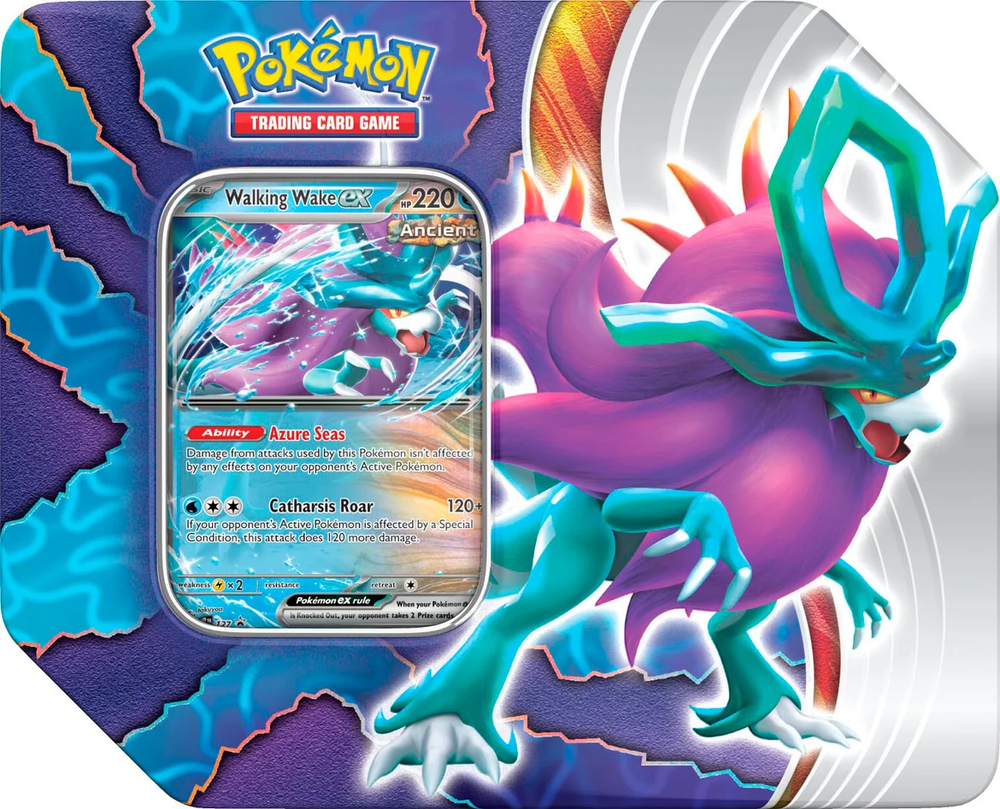 Paradox Clash Tin (Walking Wake EX) Pokémon