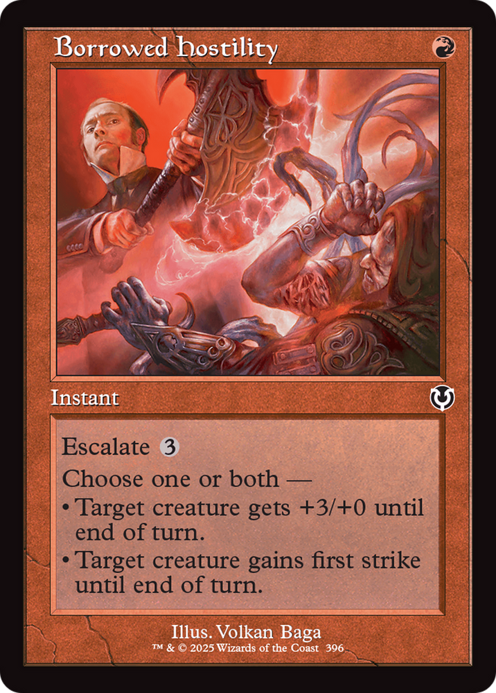 Borrowed Hostility (Retro Frame) [Innistrad Remastered] Magic: The Gathering