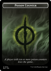 Rabbit // Poison Counter Double-Sided Token [Bloomburrow Commander Tokens] Magic: The Gathering