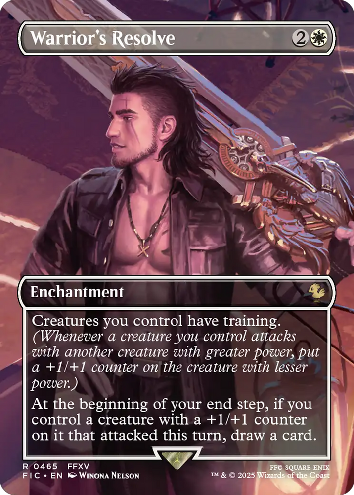 Warrior's Resolve (Borderless) [FINAL FANTASY Commander] Magic: The Gathering