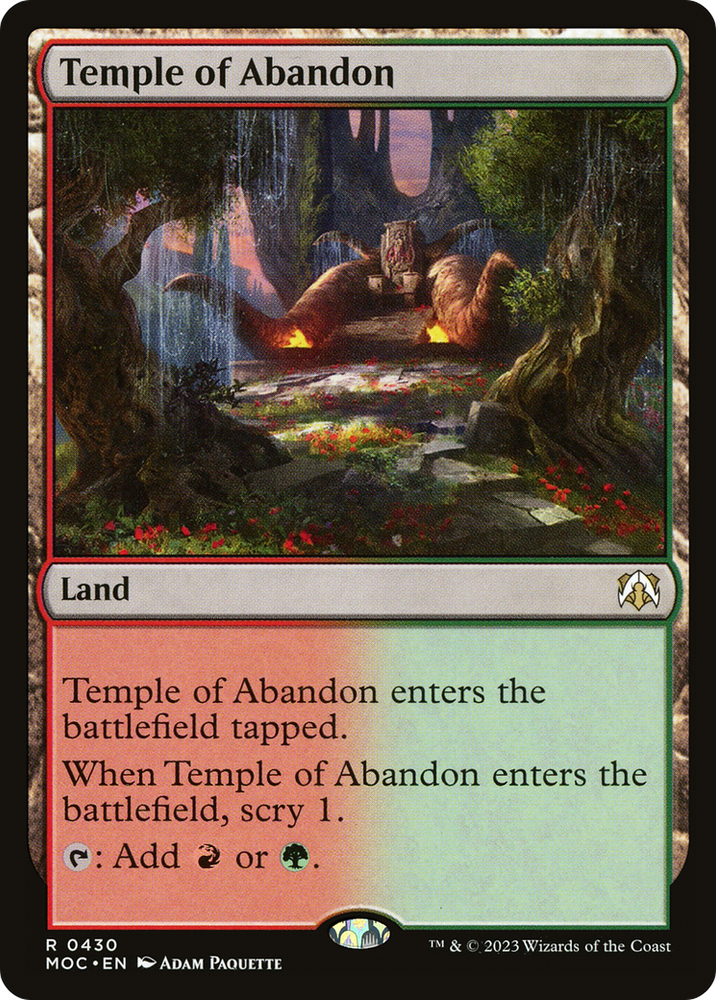 Temple of Abandon [March of the Machine Commander] Magic: The Gathering