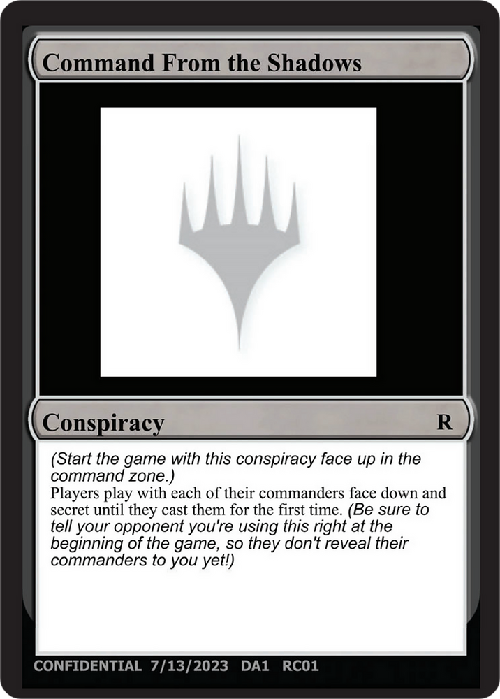 Command From the Shadows [Unknown Event] Magic: The Gathering
