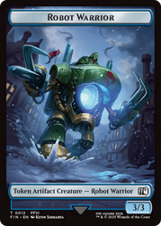 Emblem - Sephiroth, One-Winged Angel // Robot Warrior Double-Sided Token [FINAL FANTASY Tokens] Magic: The Gathering