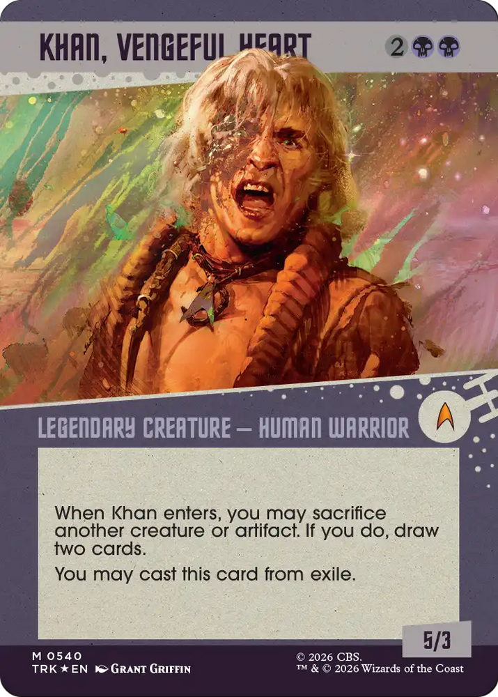 Khan, Vengeful Heart (Showcase) (Surge Foil) [Star Trek] Magic: The Gathering