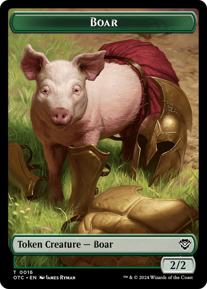 Boar // Drake Double-Sided Token [Outlaws of Thunder Junction Commander Tokens] Magic: The Gathering