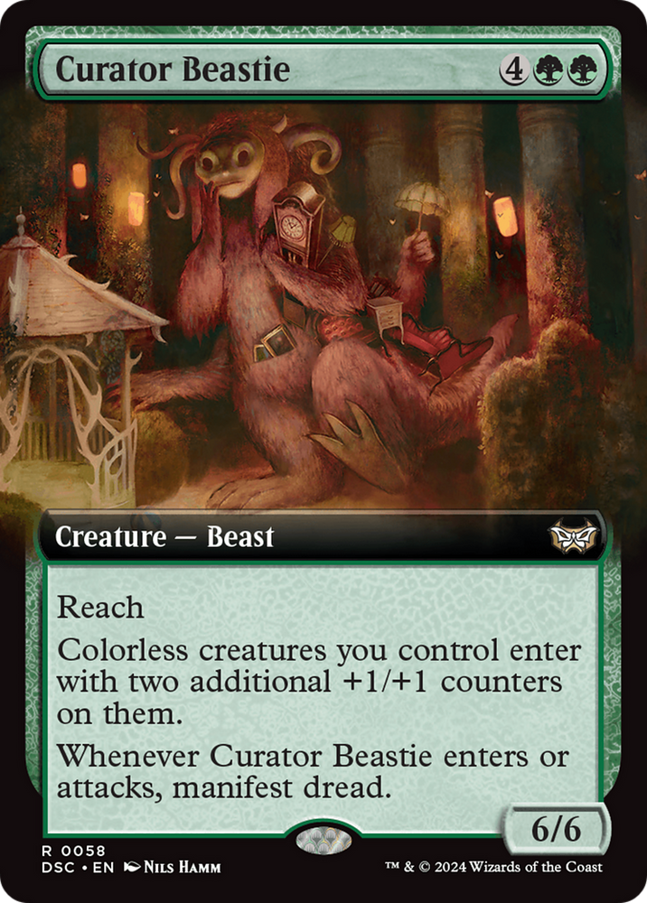 Curator Beastie (Extended Art) [Duskmourn: House of Horror Commander] Magic: The Gathering