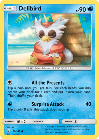 Delibird (26/145) [Sun & Moon: Guardians Rising] Pokémon