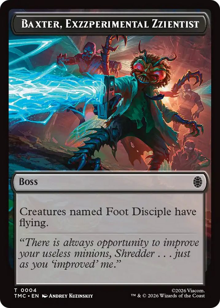 Baxter, Exzzperimental Zzientist [Teenage Mutant Ninja Turtles Commander Tokens] Magic: The Gathering
