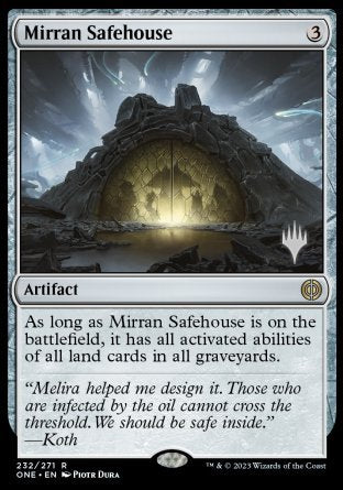 Mirran Safehouse (Promo Pack) [Phyrexia: All Will Be One Promos] Magic: The Gathering
