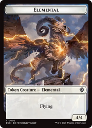 Copy // Elemental (0002) Double-Sided Token [Lorwyn Eclipsed Tokens] Magic: The Gathering