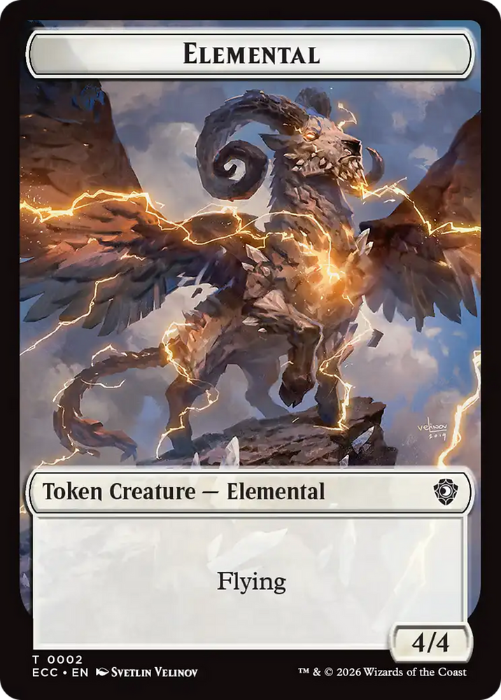 Elemental (0002) // Elemental (0009) Double-Sided Token [Lorwyn Eclipsed Tokens] Magic: The Gathering