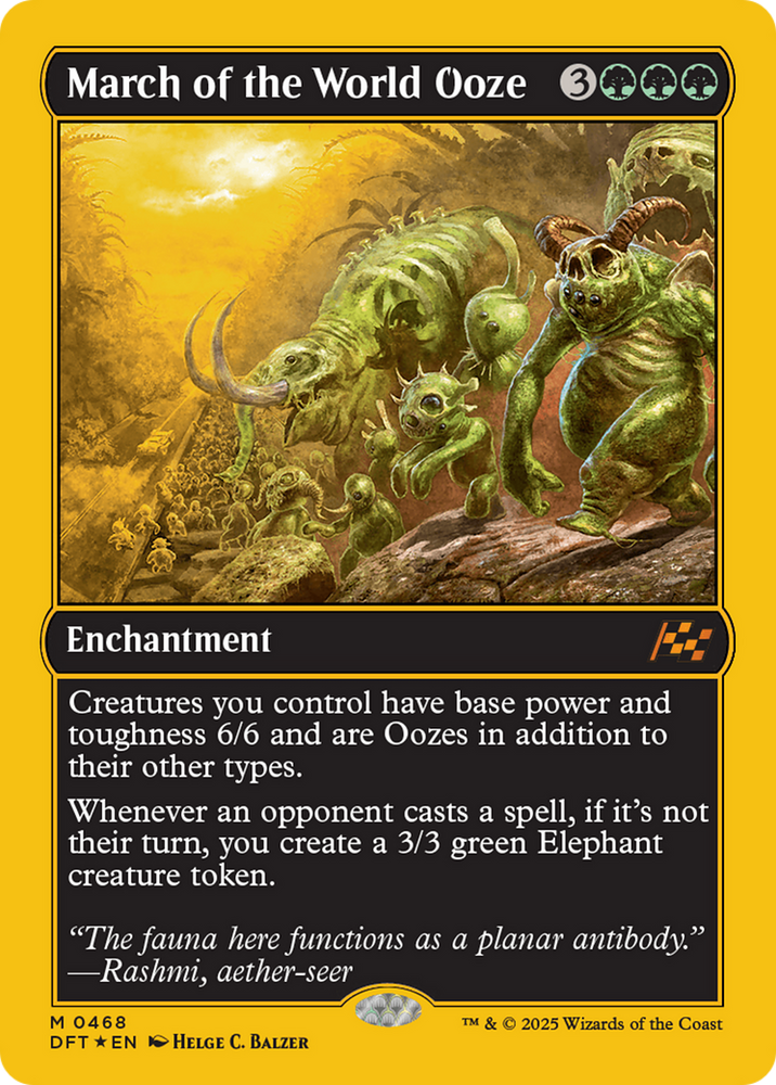 March of the World Ooze (First-Place Foil) [Aetherdrift] Magic: The Gathering