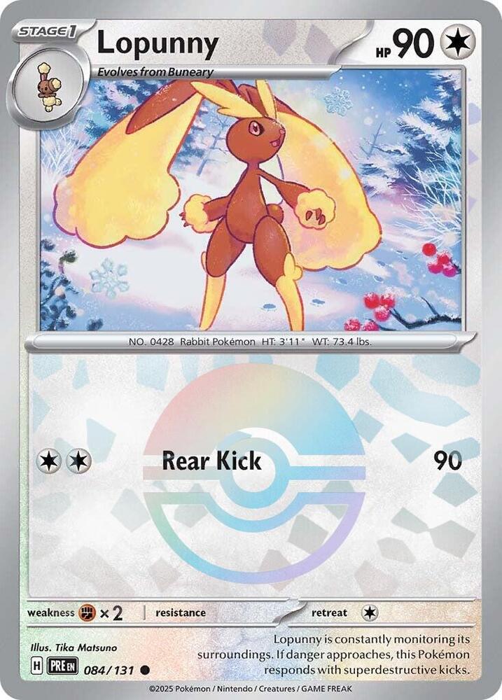 Lopunny (084/131) (Poke Ball Pattern) [Scarlet & Violet: Prismatic Evolutions] Pokémon
