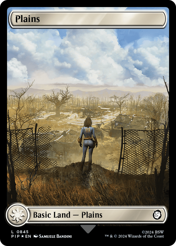 Plains (0845) (Surge Foil) [Fallout] Magic: The Gathering