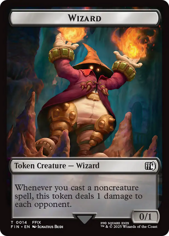 Hero (0002) // Wizard (0014) Double-Sided Token [FINAL FANTASY Tokens] Magic: The Gathering