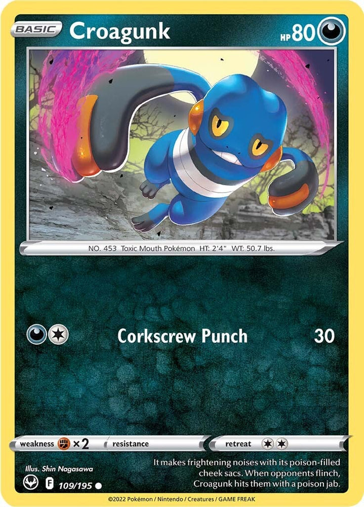 Croagunk (109/195) [Sword & Shield: Silver Tempest] Pokémon