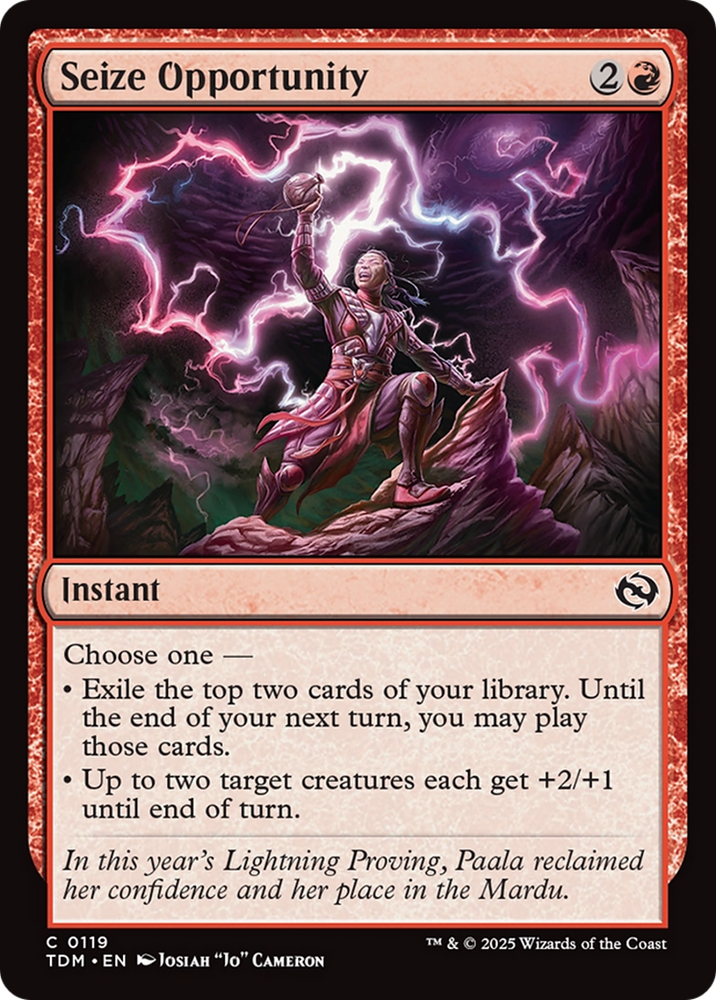 Seize Opportunity [Tarkir: Dragonstorm] Magic: The Gathering