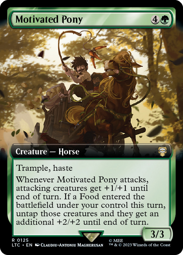 Motivated Pony (Extended Art) [The Lord of the Rings: Tales of Middle-Earth Commander] Magic: The Gathering
