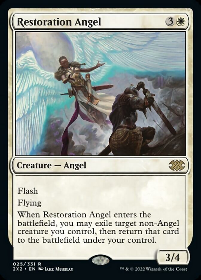 Restoration Angel [Double Masters 2022] Magic: The Gathering