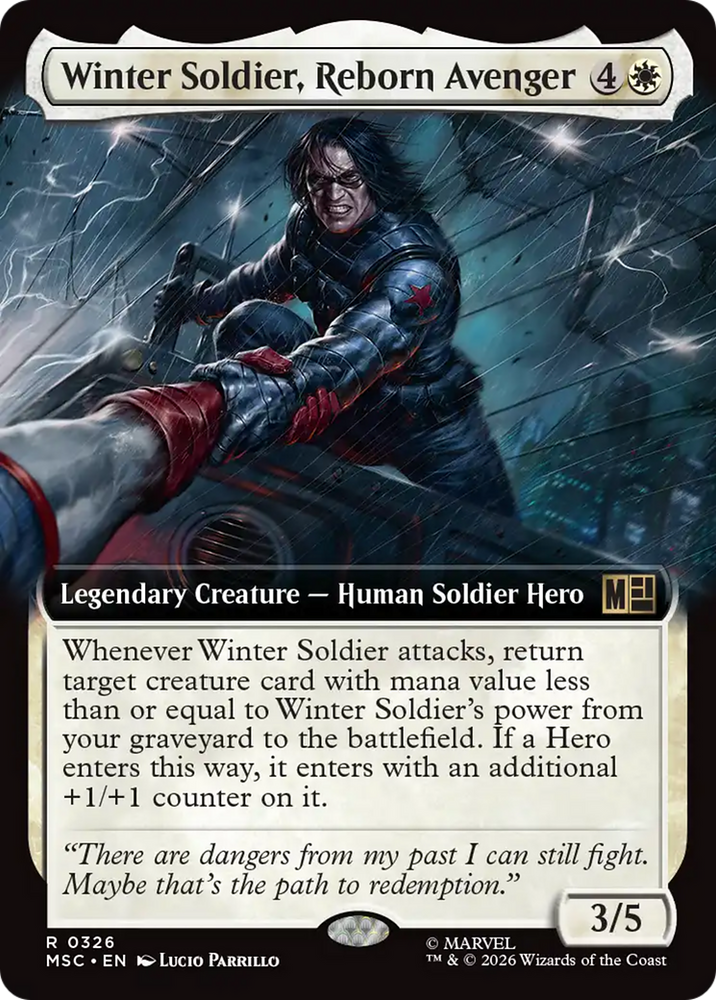 Winter Soldier, Reborn Avenger (Extended Art) [Marvel Super Heroes Commander] Magic: The Gathering