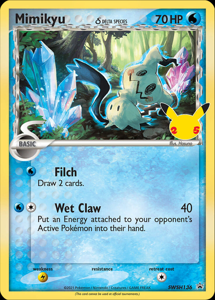 Mimikyu (SWSH136) (Delta Species) (Celebrations) [Sword & Shield: Black Star Promos] Pokémon
