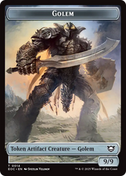 Gnome // Golem (0014) Double-Sided Token [Edge of Eternities Commander Tokens] Magic: The Gathering