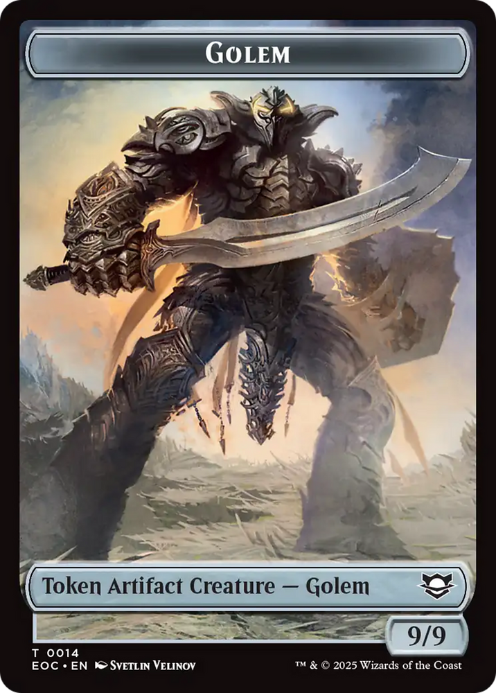 Golem (0012) // Golem (0014) Double-Sided Token [Edge of Eternities Commander Tokens] Magic: The Gathering