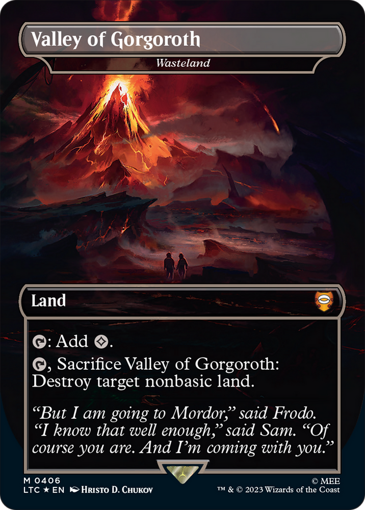 Valley of Gorgoroth - Wasteland (Surge Foil Realms and Relics) [The Lord of the Rings: Tales of Middle-Earth Commander] Magic: The Gathering