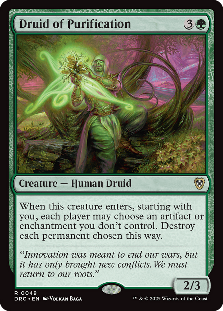Druid of Purification [Aetherdrift Commander] Magic: The Gathering